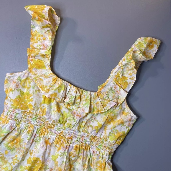 ASOS yellow floral tank maternity dress size 4 - Picture 1 of 6